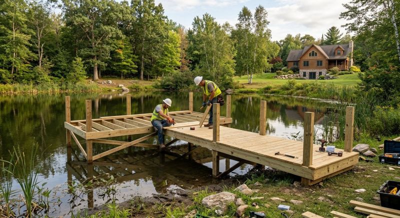 Wood Dock Installation in Kansas City, KS
