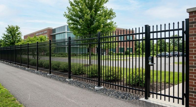 Black Metal Fence Installation in Kansas City, MO