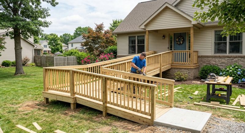 Deck Ramp Installation in Conroe, TX