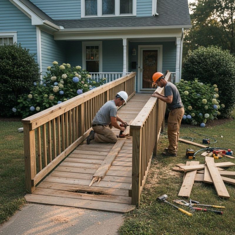Handicap Ramp Construction in Conroe, TX