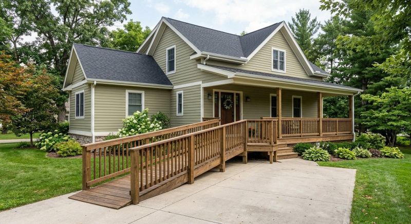 Hardwood Ramp Installation in Conroe, TX