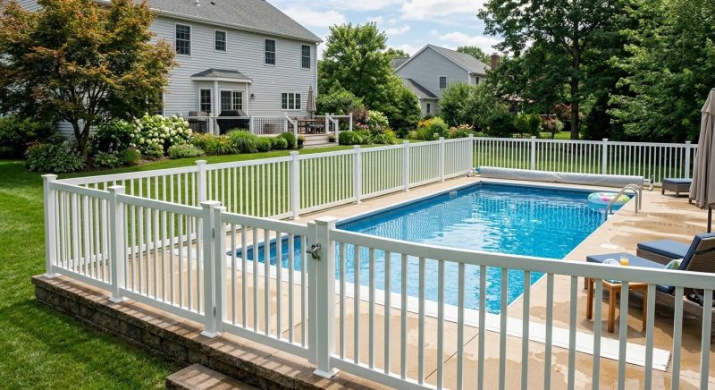 Vinyl Pool Fence Installation in Wilmington, NC