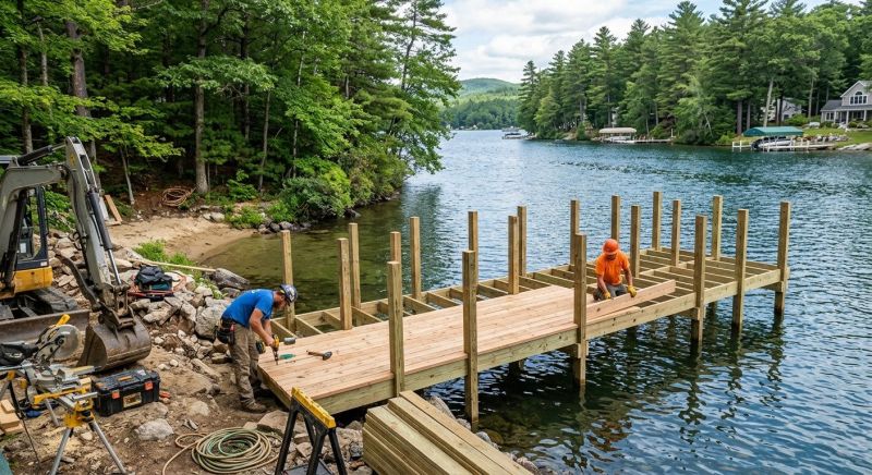 Wood Dock Installation in Alpharetta, GA