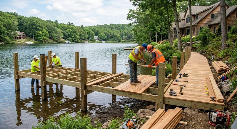 Wood Dock Installation in Olathe, KS