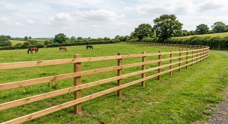 Wooden Farm Fence Installation in Roseville, CA